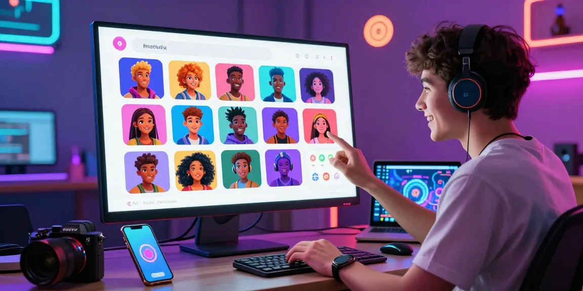 Engaging AI chatbot interaction scene for ai 18+ users, showcasing colorful animations and diverse NSFW characters.