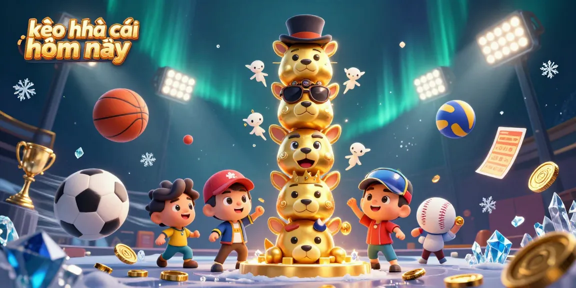 Engage with the latest kèo nhà cái hôm nay through dynamic sports elements and vibrant casino imagery.