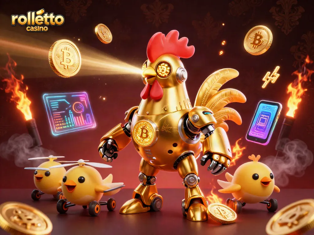 Experience thrilling gaming action at rolletto casino with dynamic cryptocurrency visuals and fantasy elements.