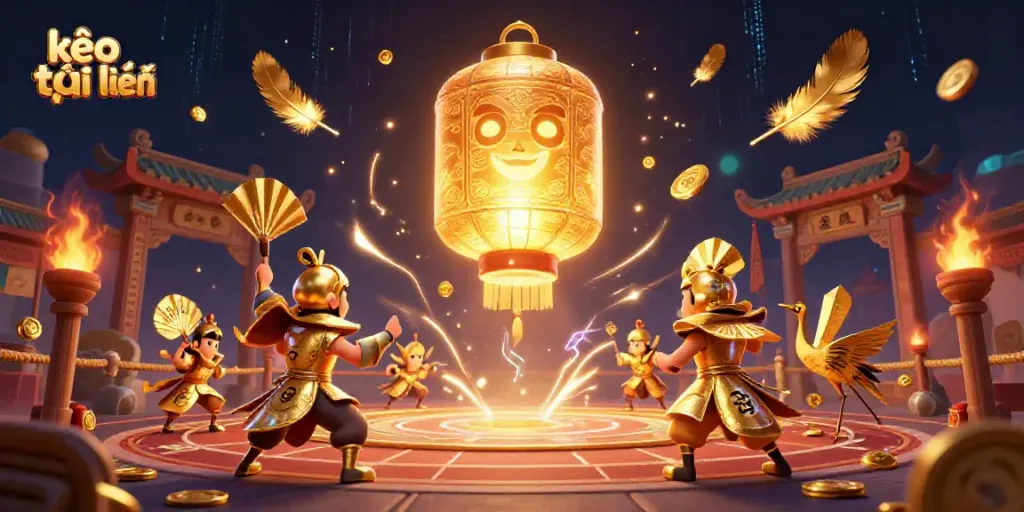 Experience the excitement of kèo trực tuyến with vibrant characters amid a dynamic casino atmosphere.